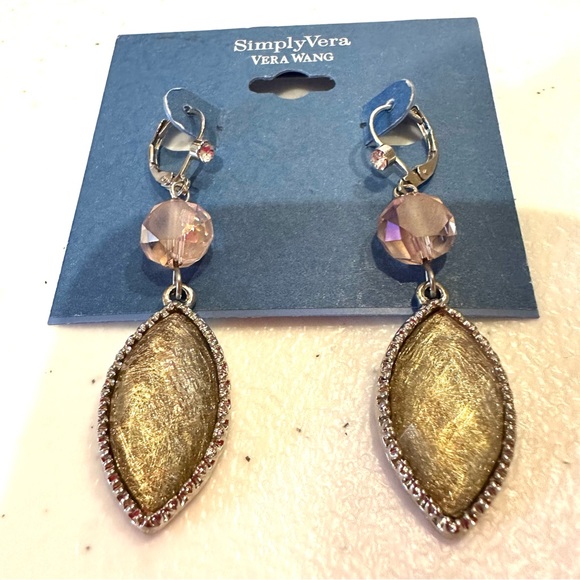 NWT 2 pairs of Simply Vera Vera Wang Earrings- silver tone dangles - Picture 8 of 15